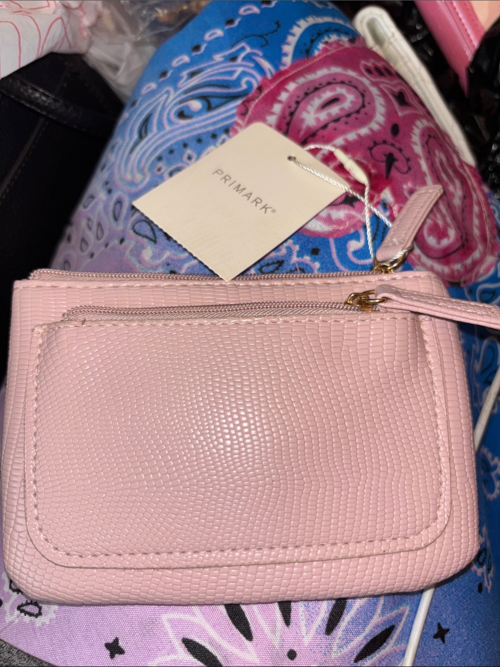 Primark Pink Textured Clutches NWT